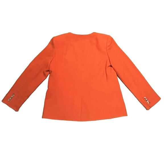 J.CREW Alfie oversized blazer bright orange 14 plus sized colorful career work - Picture 4 of 10